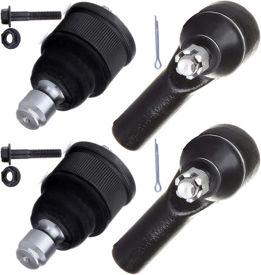 SCITOO 4pcs Front Suspension Kit For Ford Escape 2001-2009 For Mazda Tribute 2001-2009 For Mercury Mariner 2005-2009 (w/Parts Lower Ball Joint, Outer Tie Rod End)