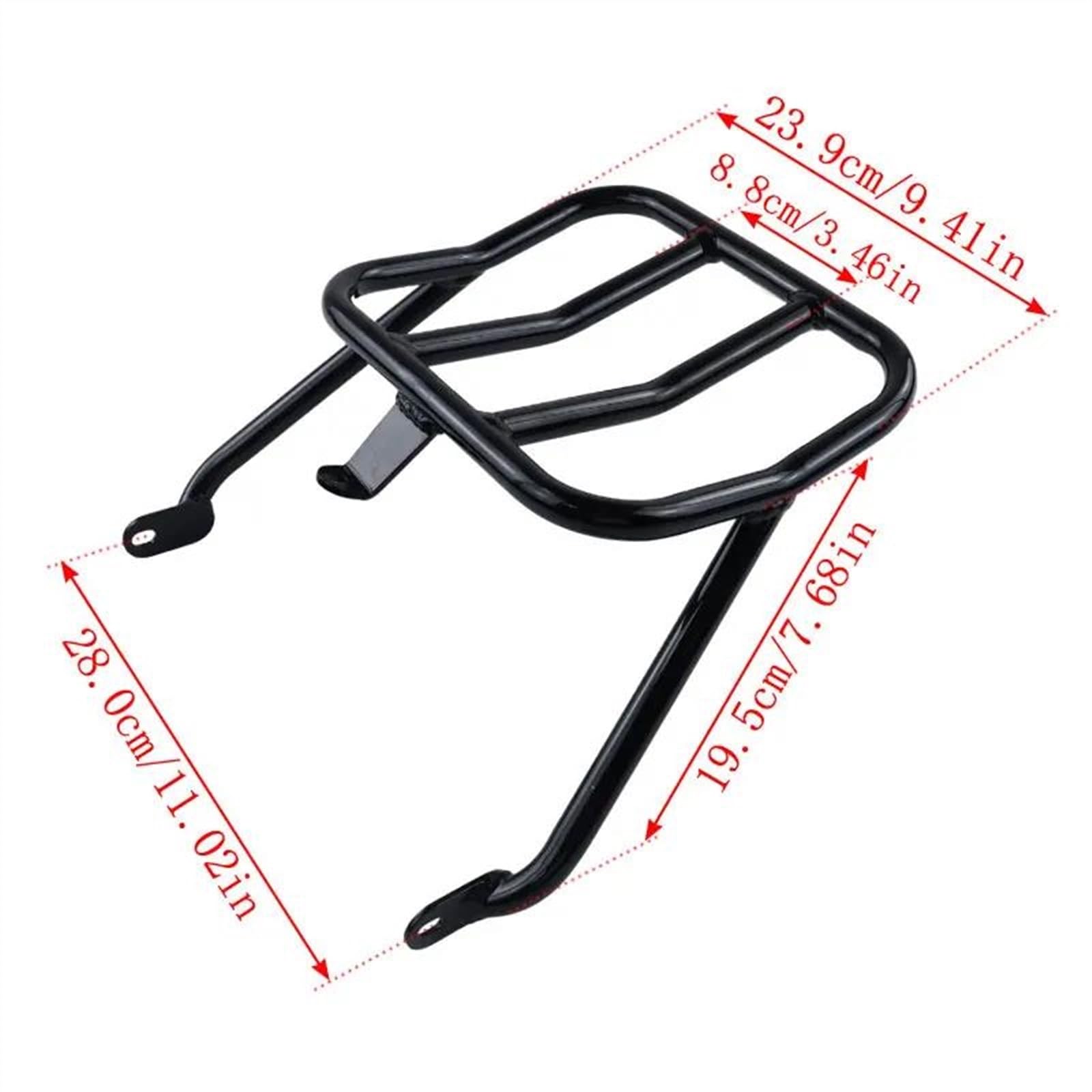 Staffa per bagagli posteriori per moto sedile posteriore supporto contropunta borse portaoggetti per carico rack per R18 Classi 100 anni 2020 in su(Nero)