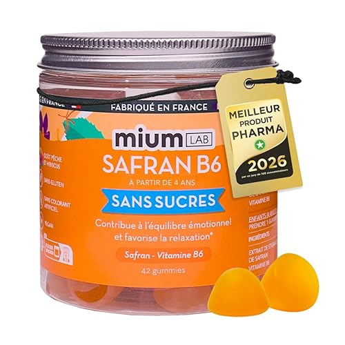 Mium Lab - Gummies Safran Hautement dosé (40mg) et Vitamineamine
