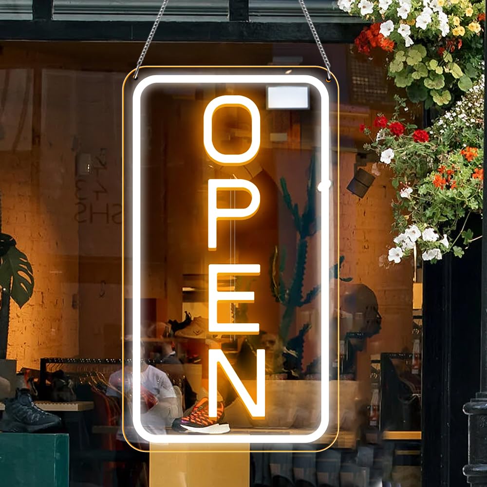 LightingWill Open Neon Schild, 5V USB Open Schild LED mit Ei