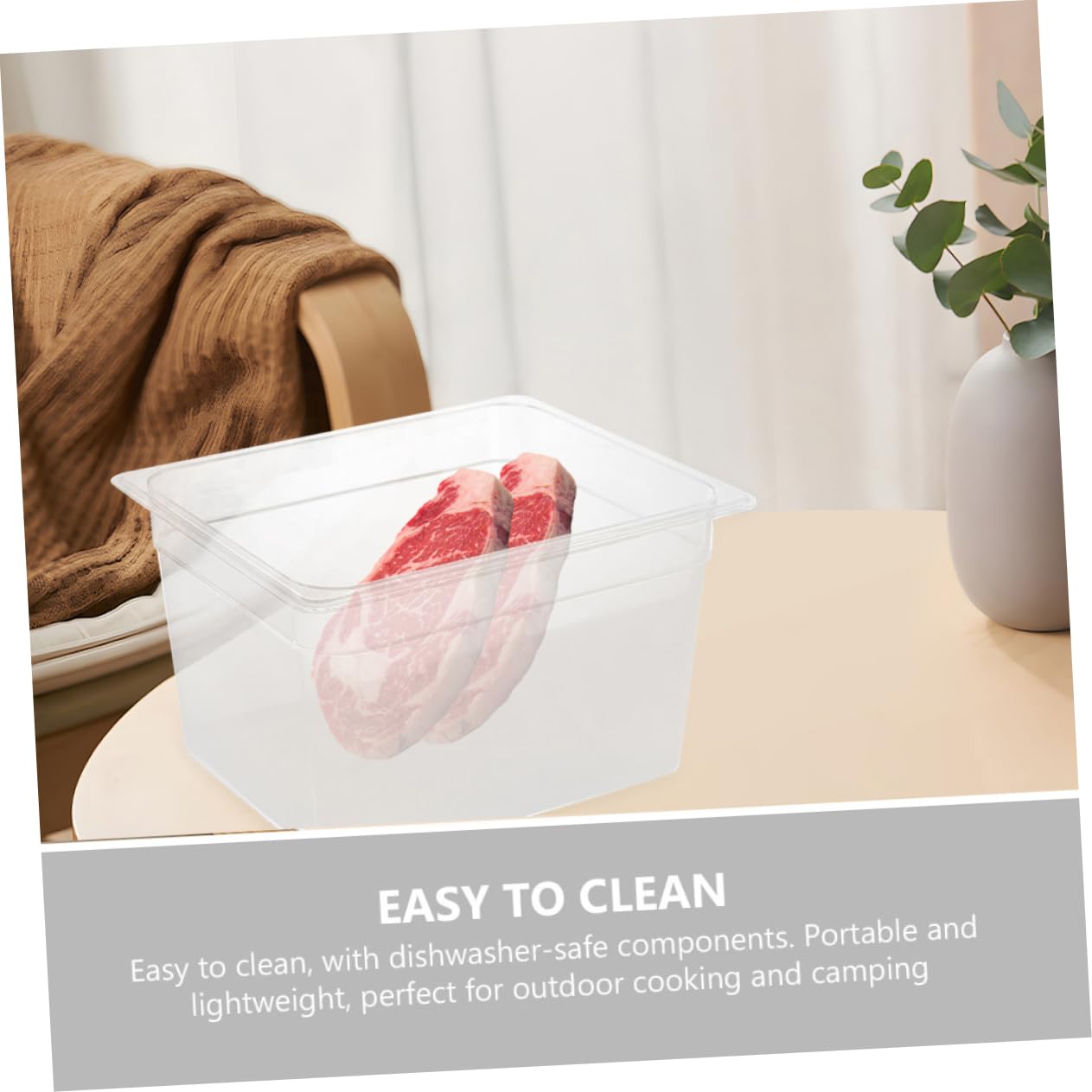 Récipient De Cuisson Lente Boîte Transparente Fournitures De Cuisine Compacte Pour Mijoter Soupes Et Ragoûts