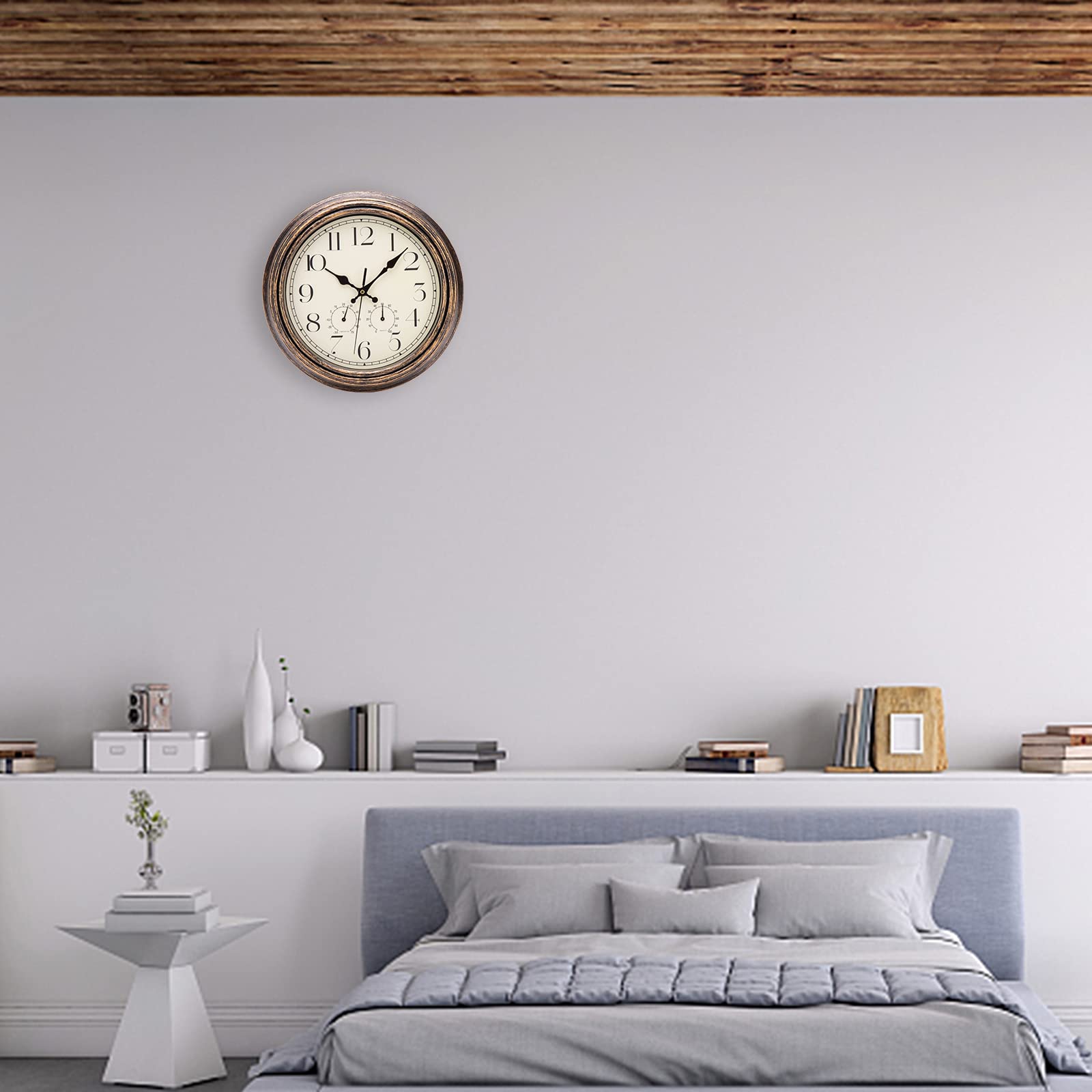 Orologio Da Esterno Rolempon 30 Cm - Impermeabile, Con Termometro E Igrometro, Per Interni/Esterni - Foto 3