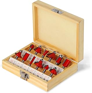 Router Bits Set of 12pcs 1/4in 6mm 8mm Shank Milling Cutter Router Bit Set Wood Cutter Carbide Shank Mill Woodworking Engraving