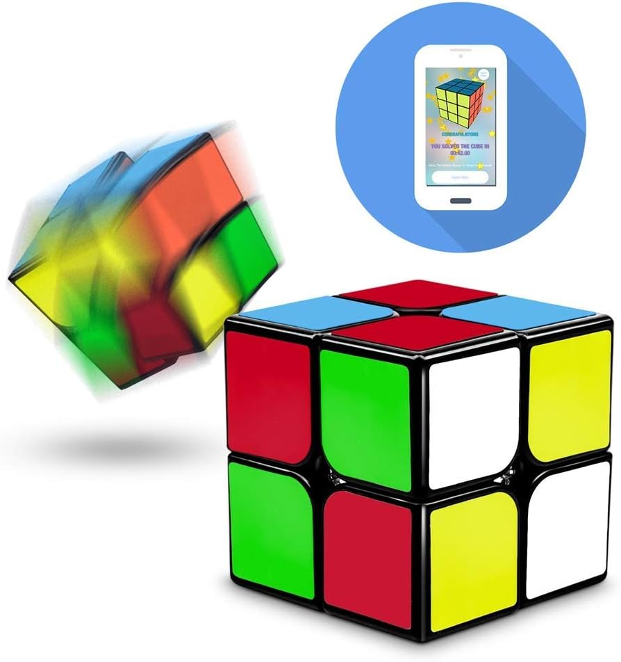 Speed Cube, 2x2x2 Sticker Speed Cube Magic Cube Puzzle Smooth Speed Solving