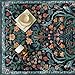 WondRg 8x10 Washable Blue Floral Area Rug for Living Room Non-Slip Soft Large Rug for Playroom Vintage Low Pile Stain Resistant Carpet for Bedroom Kitchen Office Dining Kids Room Indoor