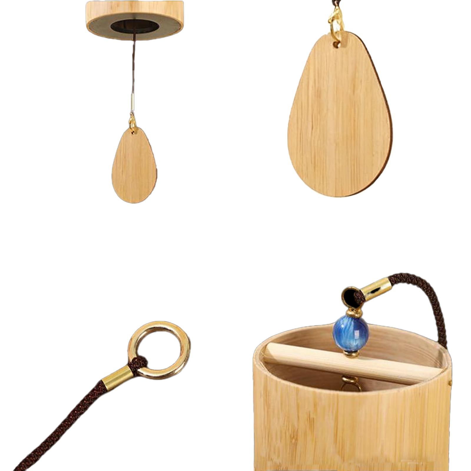 Carillon Bambou, Carillons Éoliens Zen, Carillon à Suspendre Extérieur, Apaiser Les Émotions, Décoration Intérieure.