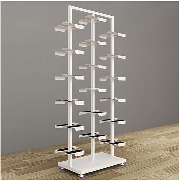 Commercial Metal Shoe Display Stands Retail Shoe Rack, Large Shoe Storage Shelves Sneaker Holder, Boutique Store Heavy Duty Shoe Organizer, for Shoe Store Home Shopping Malls
