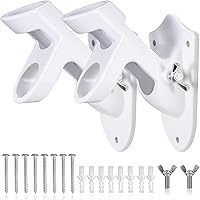 Vista 9 de Soportes para mástil de bandera de 1 pulgada con accesorios para montaje en pared de casa, diámetro interior de 1 pulgada, dos posiciones y aleación