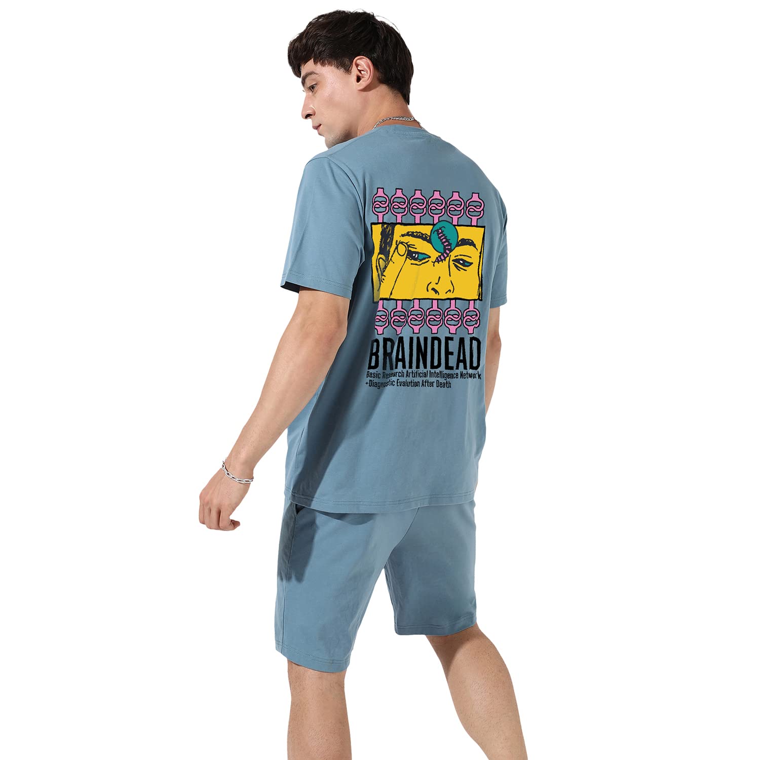 Campus Sutra Oversized Co-Ord Set For Men For Casual Wear Cotton Poly Lycra Fabric | Clothing Set Crafted With Comfort Fit & High Performance For Everyday Wear