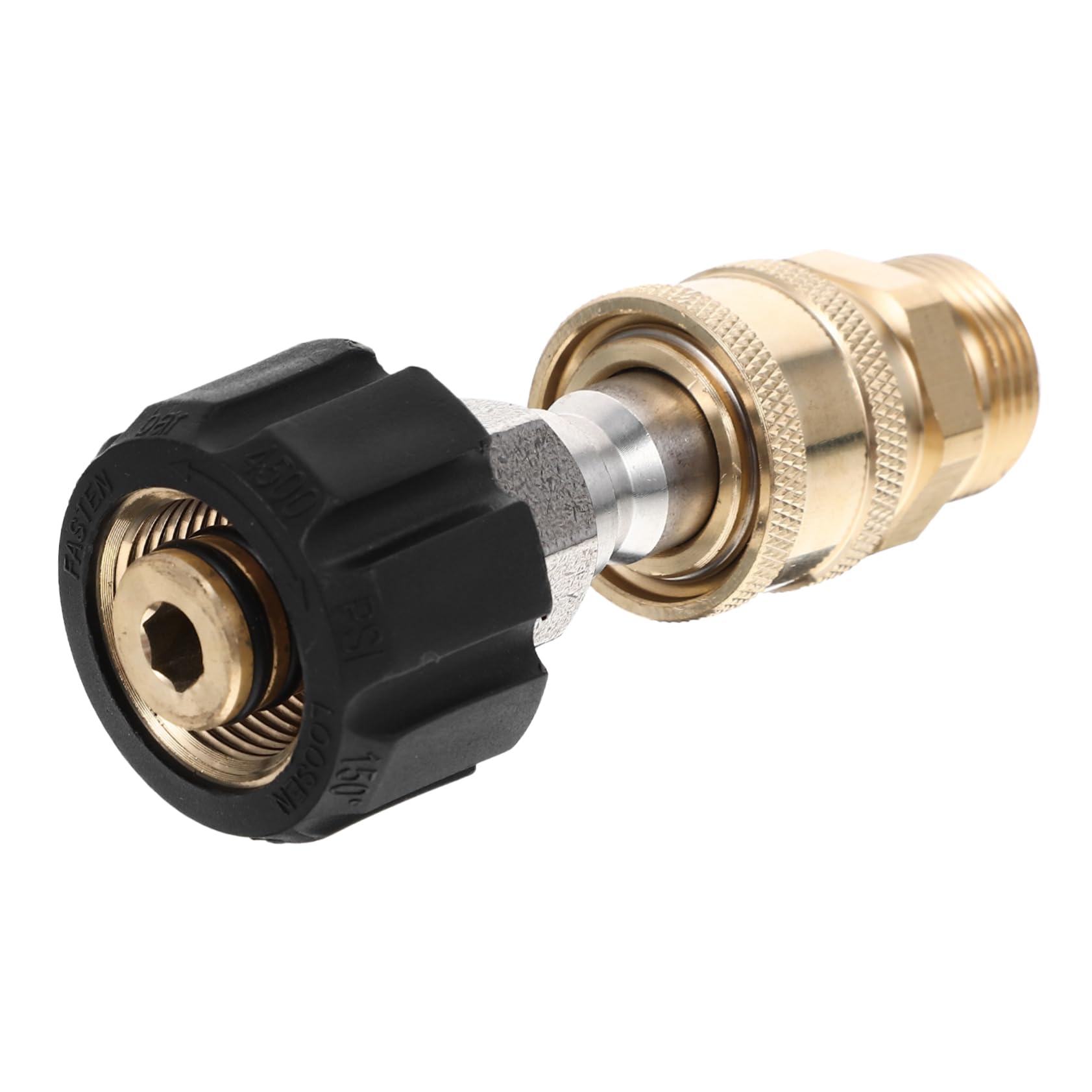 Yardwe 3 Juegos Conector Tubo Grifo sin Cable Adaptador Manguera Jardin Adaptador Manguera jardín Adaptador de rociador de Lavado Adaptador de pulverizador de Alta presión latón Golden