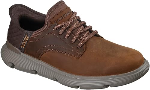 Skechers Homme Garza Gervin Slip-on, Dark Brown Leather, 43 EU Large - 3