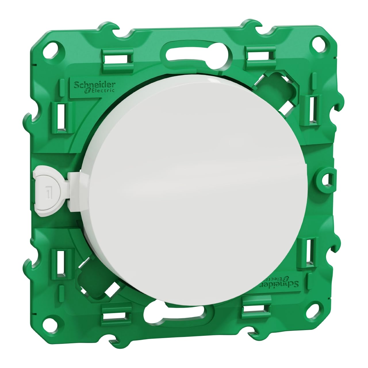interrupteur - simple - sans fil et sans pile - odace - blanc - schneider electric s520104