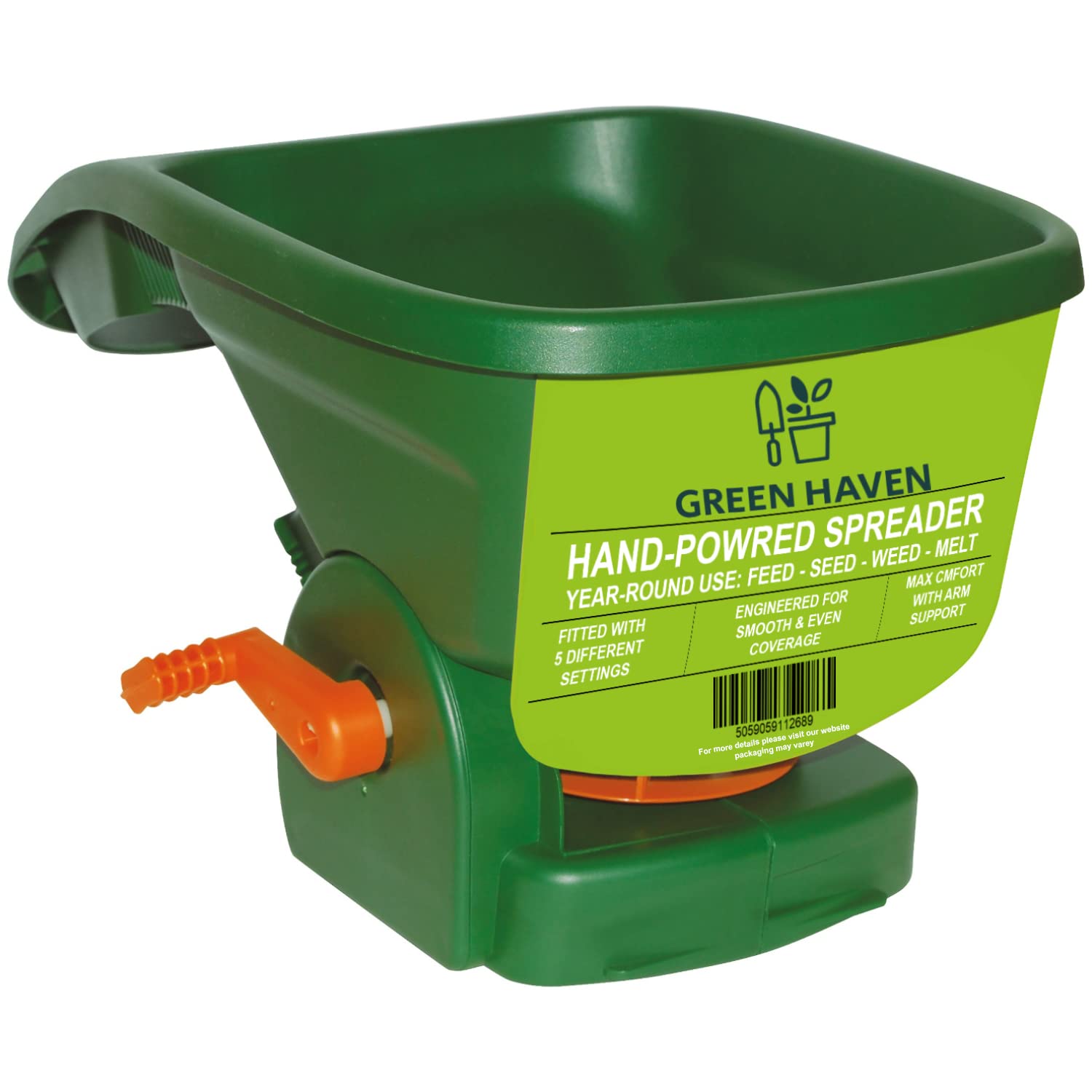 Buy Green Haven Hand Lawn Seed Spreader with 5 Different Settings