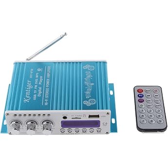 Mini Bluetooth Hi-Fi Stereo Audio AMP Amplifier Bass Booster MP4 12V Support FM/MP3/TF/USB/DVD for Car Motorcycle Car Auto CD DVD