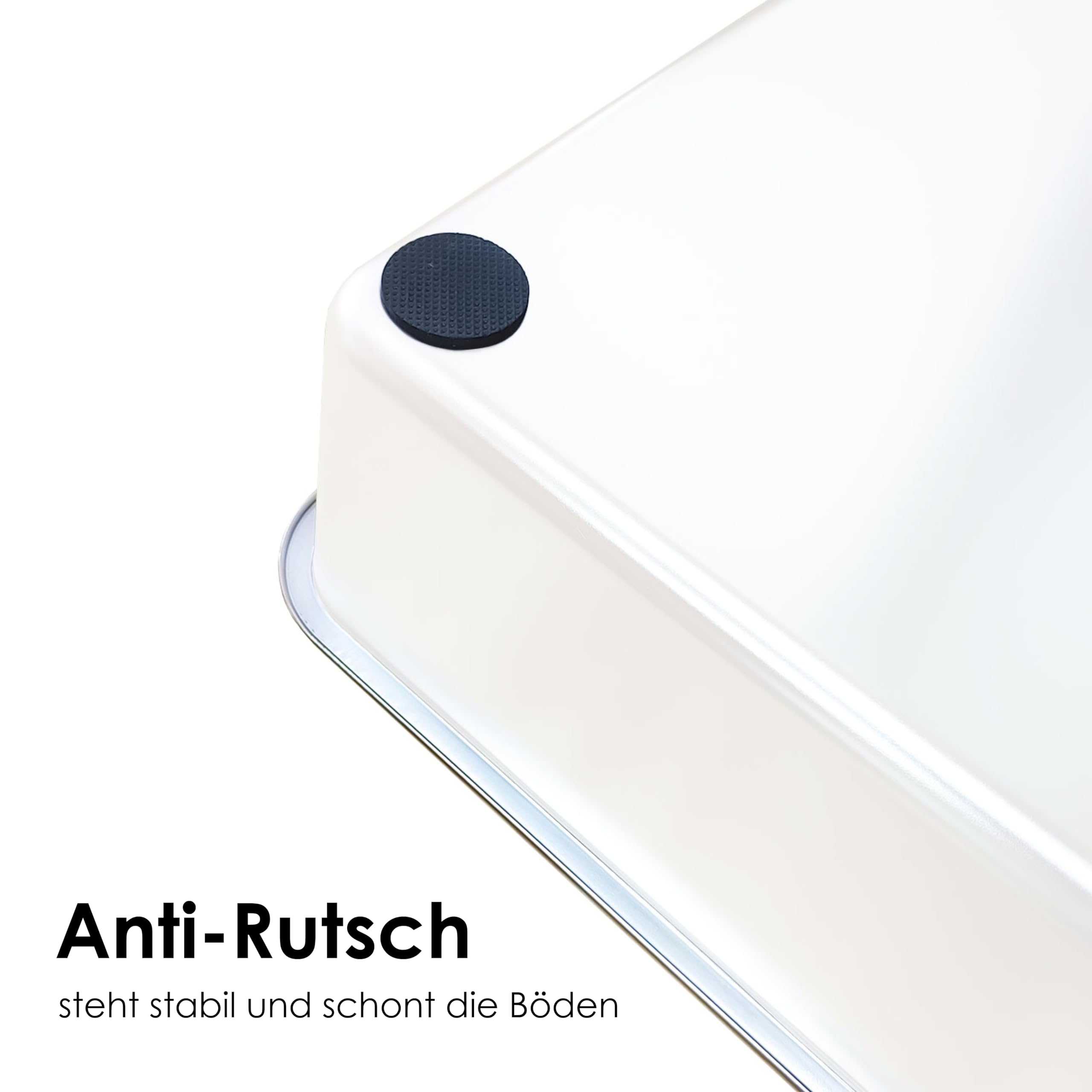 Lettiera In Acciaio Inox Per Gatti E Conigli - 45x35x15 Cm, Antiodore, Facile Da Pulire - Foto 4