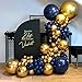 Navy Blue Balloons Arch Garland Kit 119pcs Chrome Gold Balloons for Wedding Graduation Birthday Party Decor