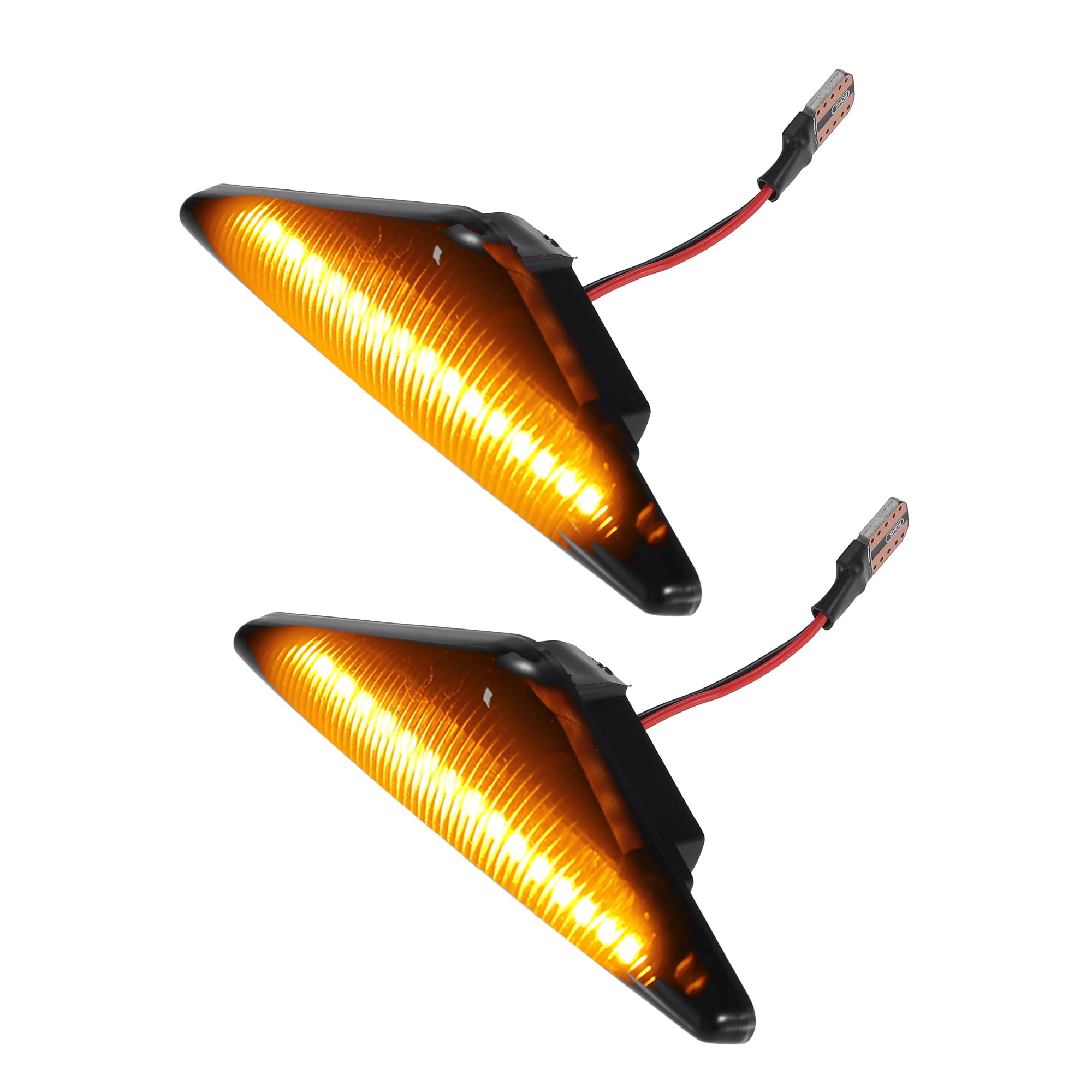X AUTOHAUX 1 Pair Black Lens LED Amber Lights Side Marker Turn Signal Light for Ford Focus MK I 1998-2004 for Ford Mondeo MK III 2000-2007 NO.XS41-13K309-AA/XS4X-13K309-AD