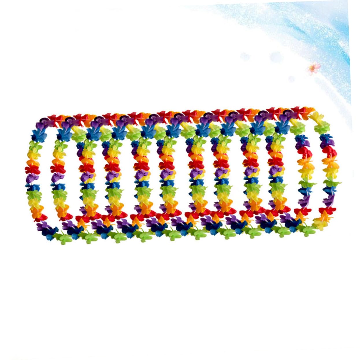 Cabilock 20 Piezas Guirnalda Luau Adorno Hawai Suministros para Fiestas Hawaianas Christmas Xmas navidas guirnaldas Hawaianas Guirnalda Hawaiana constituir Collar Flores Decoraciones