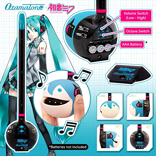 Image of Otamatone Classic Hatsune Miku Vocaloid [Officially Licensed] Japanese Character Electronic Musical Instrument Portable Synthesizer from Japan Maywa Denki for Children Kids and Adults Gift