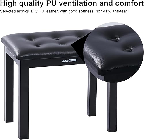 Miniatura 8 de Piano digital de acción ponderada de 88 teclas B83 + banco de piano de hierro AODSK UAP-10