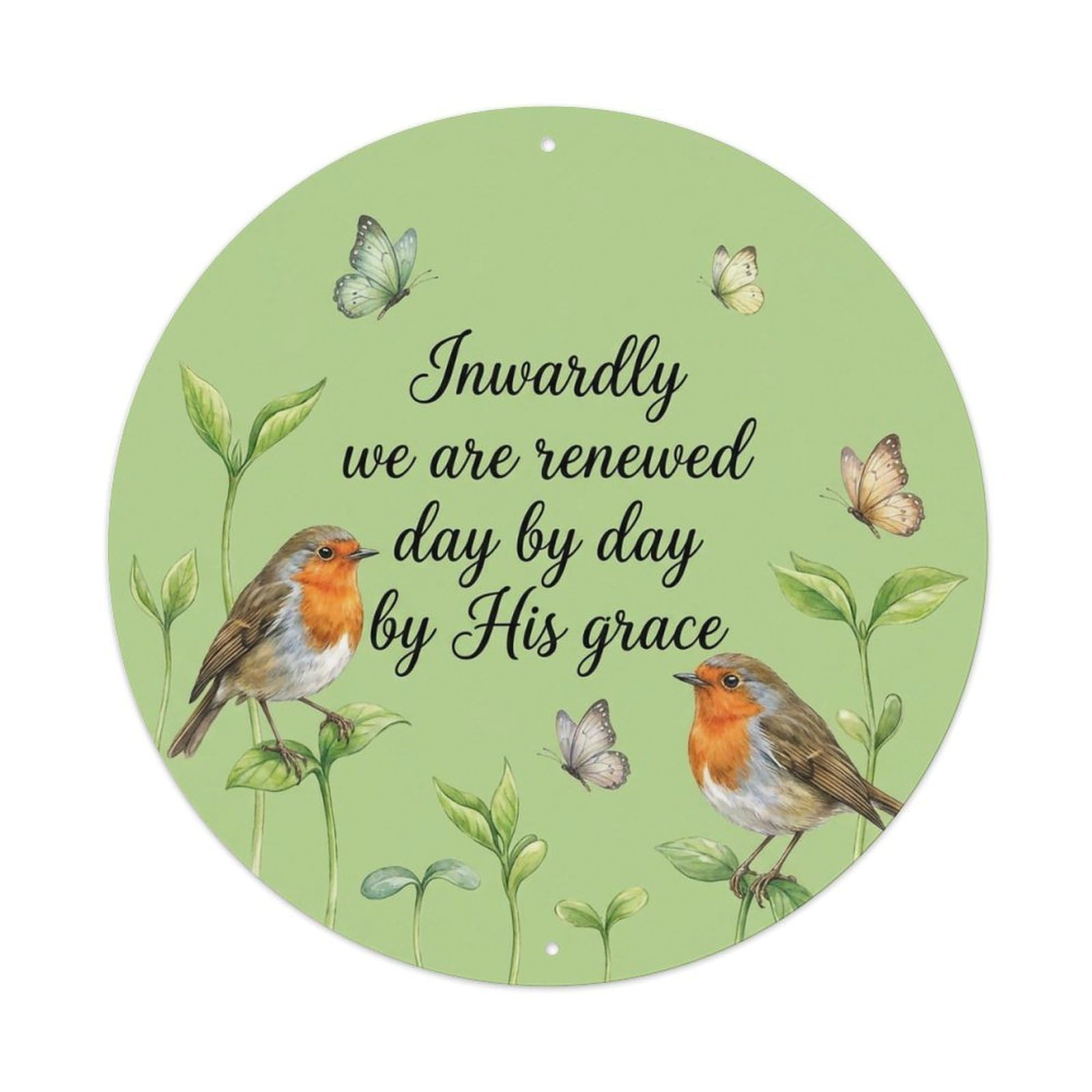 European Robin Garden Sign Heaven Love Renewal Metal Tin Sign