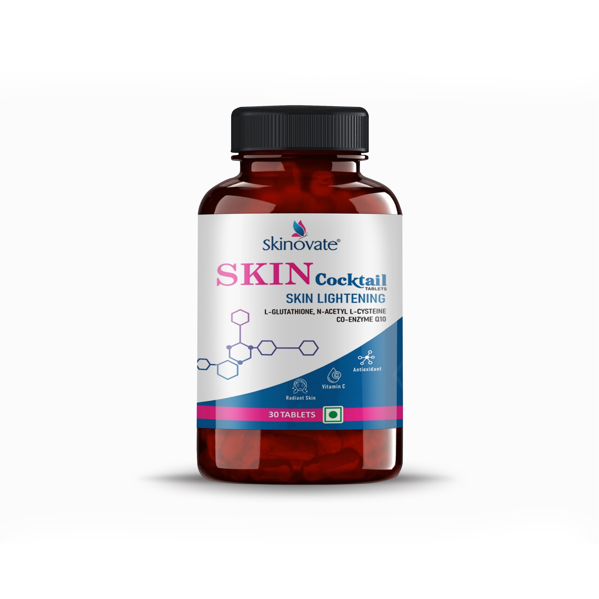 Skinovate Skin Lightening Natural Tablets | Natural Peptides helps in Antioxidant Support, Skin Glow & Anti-Ageing Ingredients | Rich Nutrients of Minerals , Vitamin- B6, B2, C, A & E with Extra Zinc Sulphate | Pack of 30 Tablets (B0C825T4W5) Amazon Price History, Amazon Price Tracker