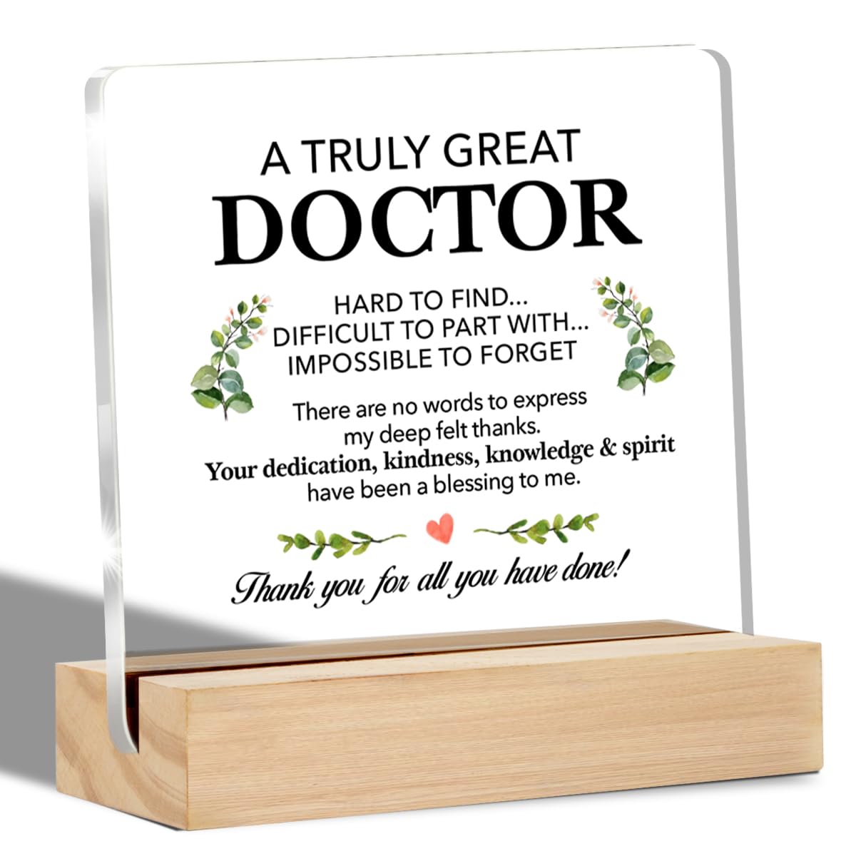 Thank You Doctor Gifts a Truly Great Doctor Clear Desk Decorative Sign Doctors Appreciation Gift for Birthday Retirement Acrylic Sign with Stand Table Plaque Sign Keepsake Thank You Doctor Gifts a Truly Great Doctor Clear Desk Decorative Sign Doctors Appreciation Gift for Birthday Retirement Acrylic Sign with Stand Table Plaque Sign Keepsake