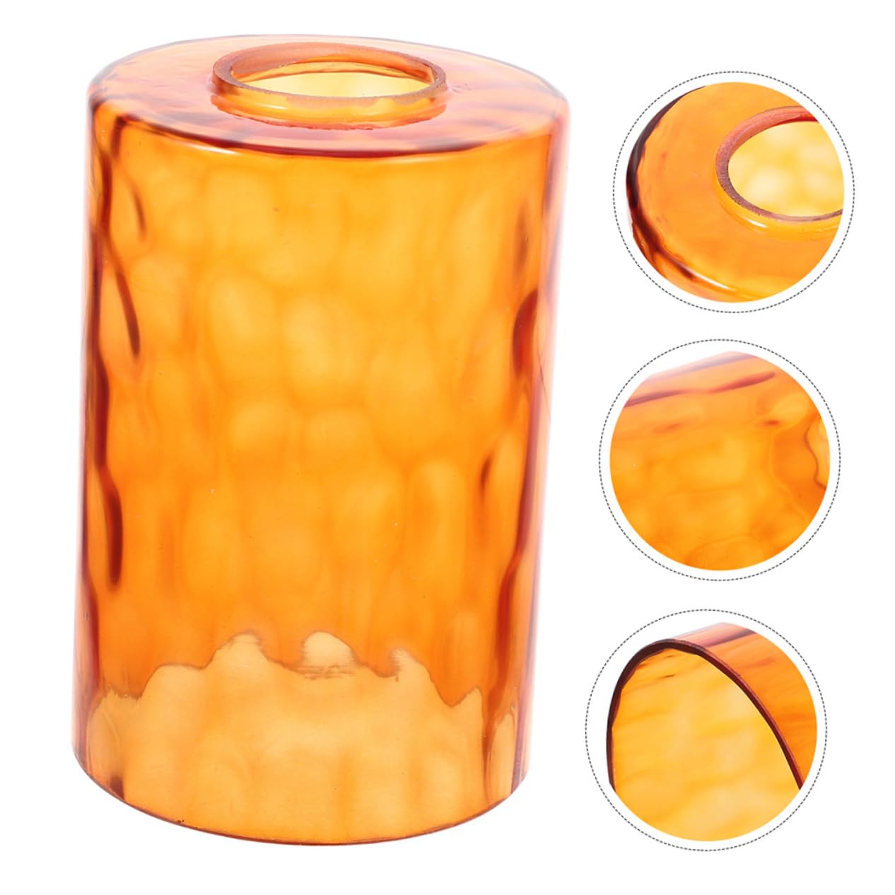 Abat-jour en Verre Orange Cylindrique de Rechange 2 Pièces