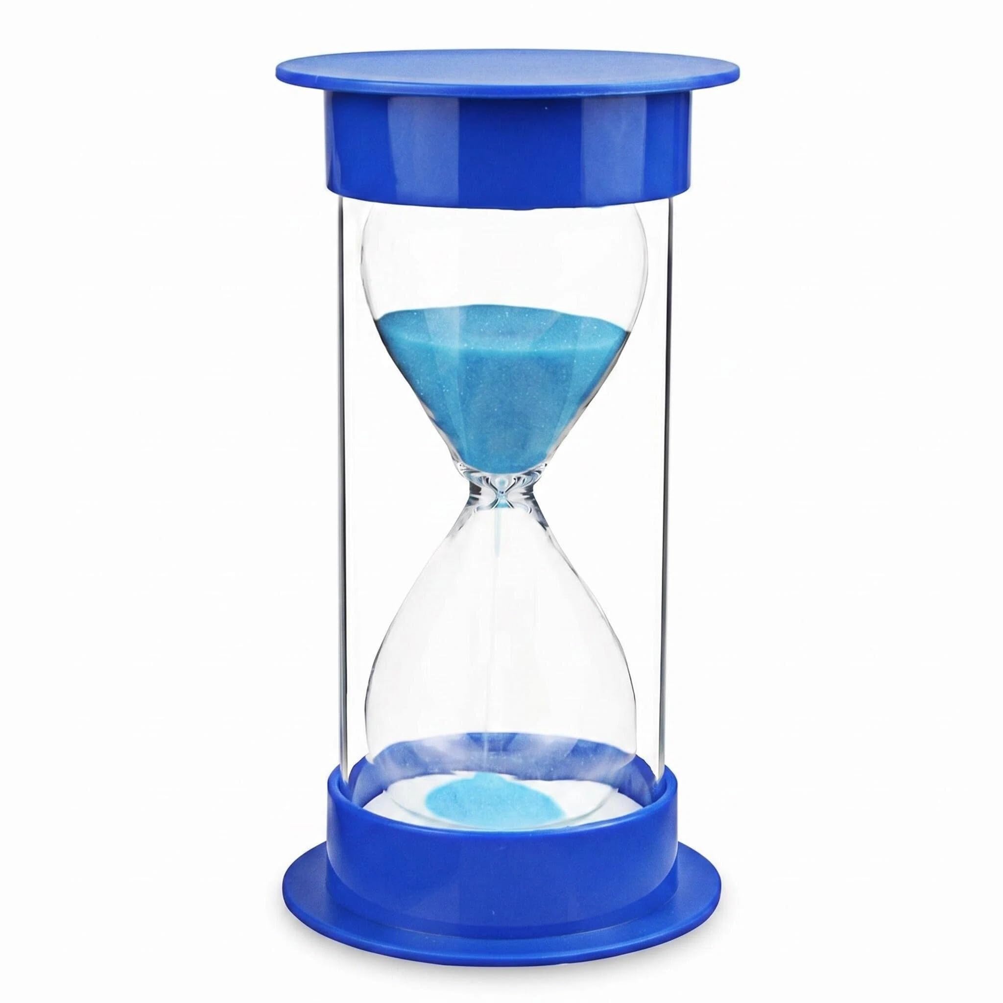 Sablier 60 min bleu, l'accessoire idéal pour votre salon