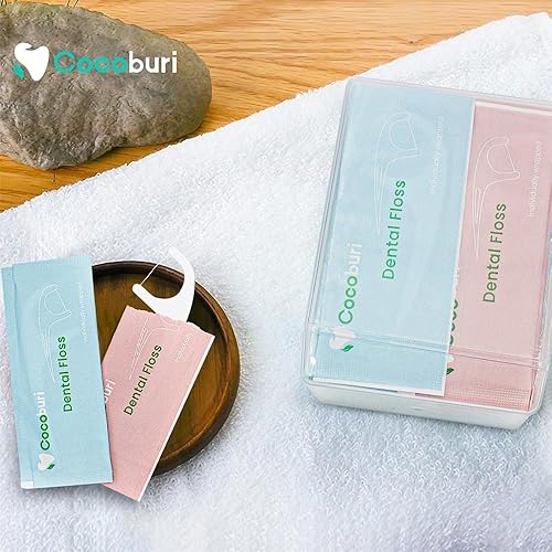 Miniatura 3 de COCOBURI Hilo dental para adultos, individual empaquetada individualmente, ultrafina para adultos, sin roturas, embalaje individual portátil, 100