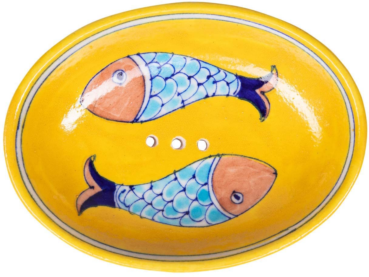 Tranquillo Yellow Soap Dish 'Fish'