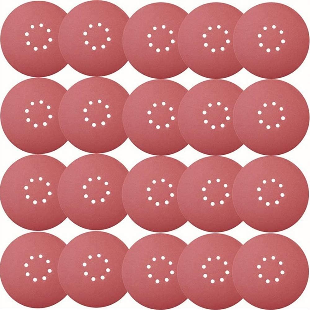 FEIHU225mm Sanding discs, Sander Disc 8 Hole 225mm Hook and Loop Sanding Discs 9 inch Sanding Discs Each 5 x Grain 40/60/100/80/120/240,Sandpaper for drywall Sander (30PCS)