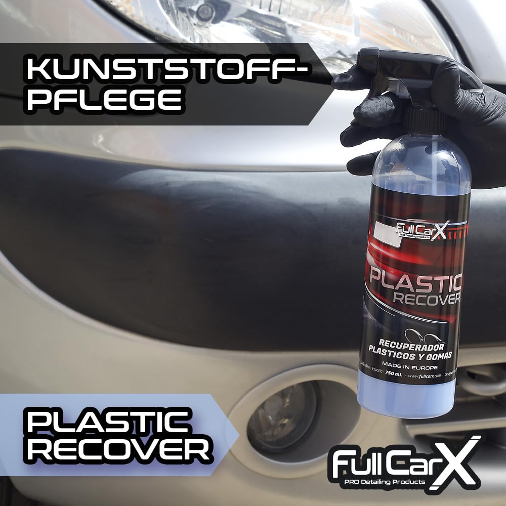 FULLCARX Plastic Recover 5L Kunststoffpflege Auffrischer Auto. Gummipflege Innen Aussen, Sofortige Wirkung, Satin-Finish, Pflegemittel Kunststoff, Reinigung Detailing Professionelles Produkt