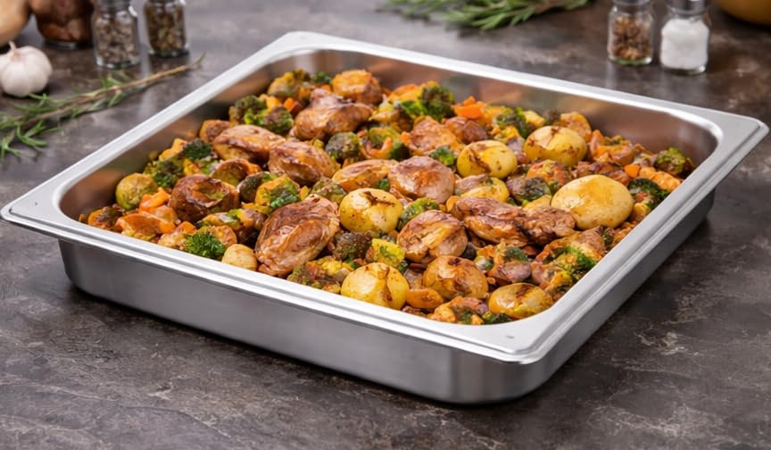 K.U.H.A. Stainless Steel GN Pan 65mm | Heavy Duty Gastronorm Pan for Hotel, Restaurant & Catering (1/9 (17.6X10.8X 65cm)) 2