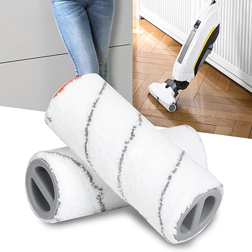 Miniatura 4 de Accesorios de repuesto de cepillo de rodillo para KARCHER FC3 FC5, limpiador de piso al vacío, accesorios para el hogar, 2 piezas, fácil de instalar