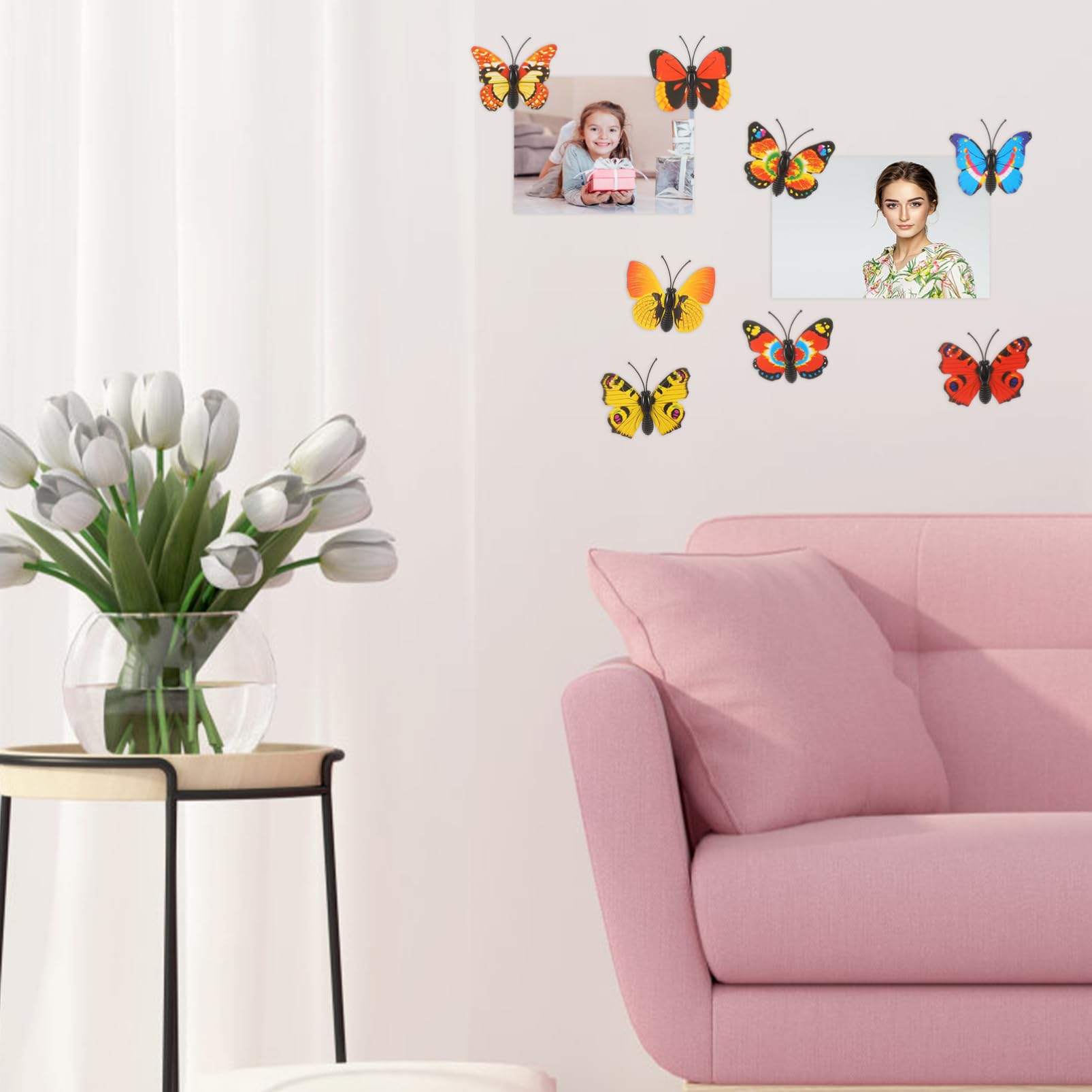 Operitacx 5 Boxen Bunte Schmetterlings Reißzwecken für Pinnwand Dekorative Stecknadeln für Fotos Bastelprojekte und Korkplatten Wiederverwendbar und Langlebig