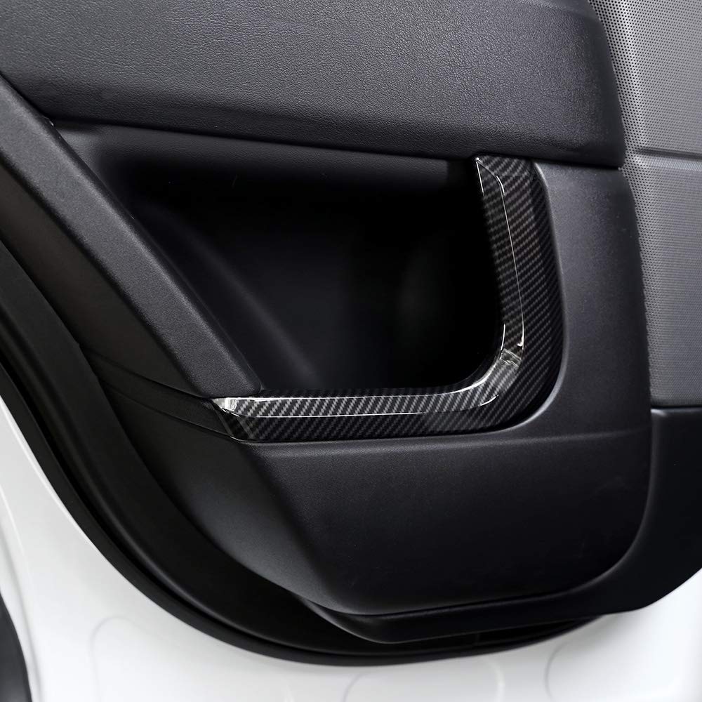 YIWANG Pasy dekoracyjne do drzwi wewnętrznych z włókna węglowego ABS 4 szt. do RangeRover Sport 2014-2019 akcesoria samochodowe