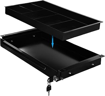 Amazon.com: Frassie 18.8 inch Under Desk Pull-Out Drawer with Lock