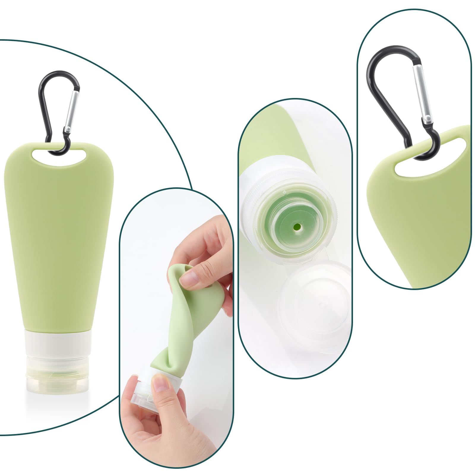 4 Piezas Tubos de Alimentación para llenar 90 ml Tubo para Perros Reutilizable Silicona para Perros con Mosquetón Cepillo para Tubos Ensayo Diseñado para Entrenamiento de Perros Como Recompensa