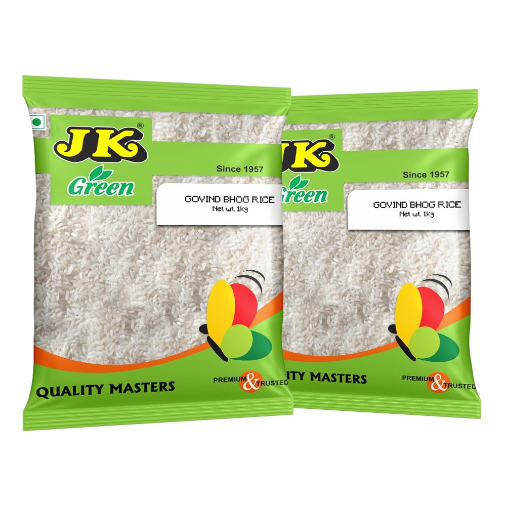 JK Govind Bhog | Bardhaman Rice | Pure Aromatic Bengal Rice | Flavorful & Aromatic | Direct from Bengal Farmers | 100% Natural | 2Kg (Pack of 2)