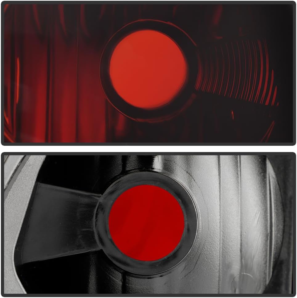 KEEKPO - Compatible with 2002-2009 Chevy Trailblazer Red Smoked Lens Tail Lights Brake Lamps Set Replacement Left+Right
