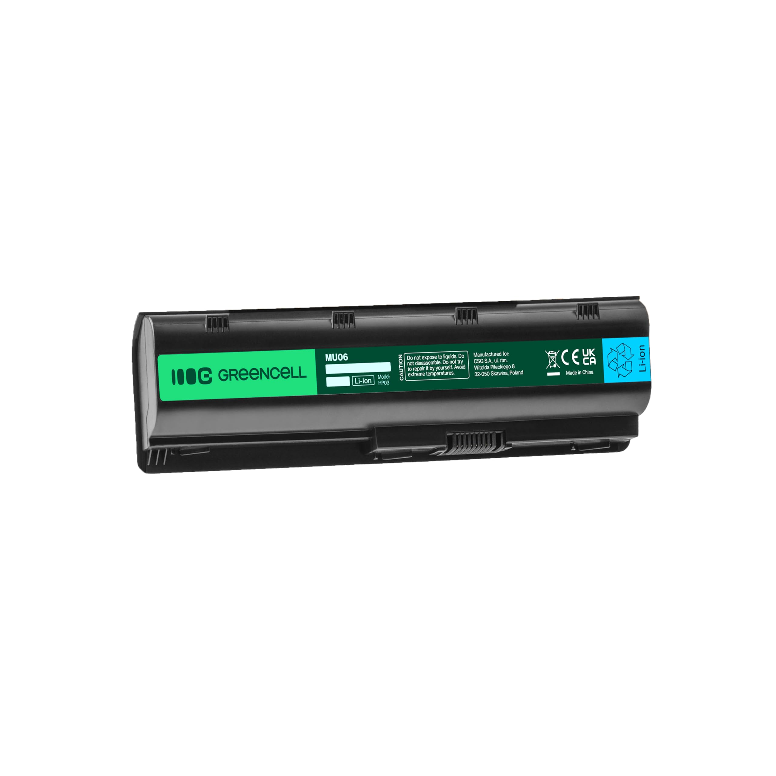 Green Cell Batterie HP MU06 MU09 593553-001 593554-001 593562-001 636631-001 HSTNN-LB0W HSTNN-UB0W HSTNN-Q62C HSTNN-DB0W HSTNN-LB0Y HSTNN-LB0X HSTNN-LBOW HSTNN-UB0Y pour HP et Compaq
