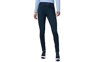 Relaxed Comfort and Style - Women's Ultra Soft High-Rise Denim Leggings