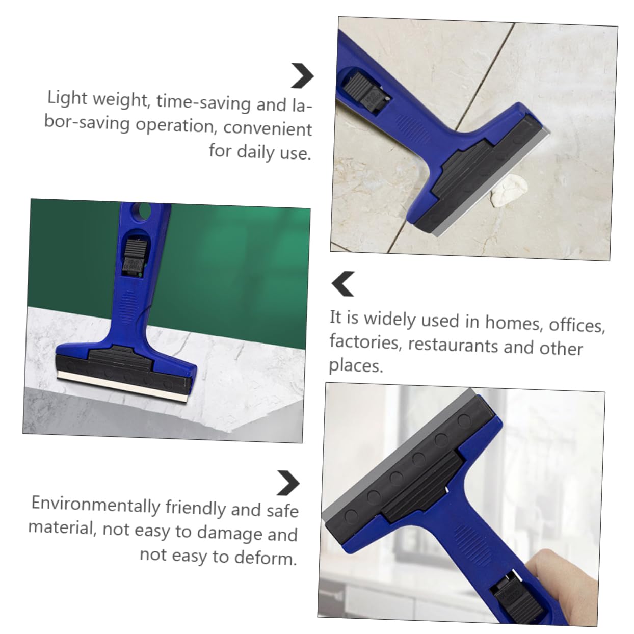 Cabilock 3 Piezas Rascador de Limpieza Portátil para Vidrio y Herramienta de Limpieza para Paredes Azul de Usar y Duradero