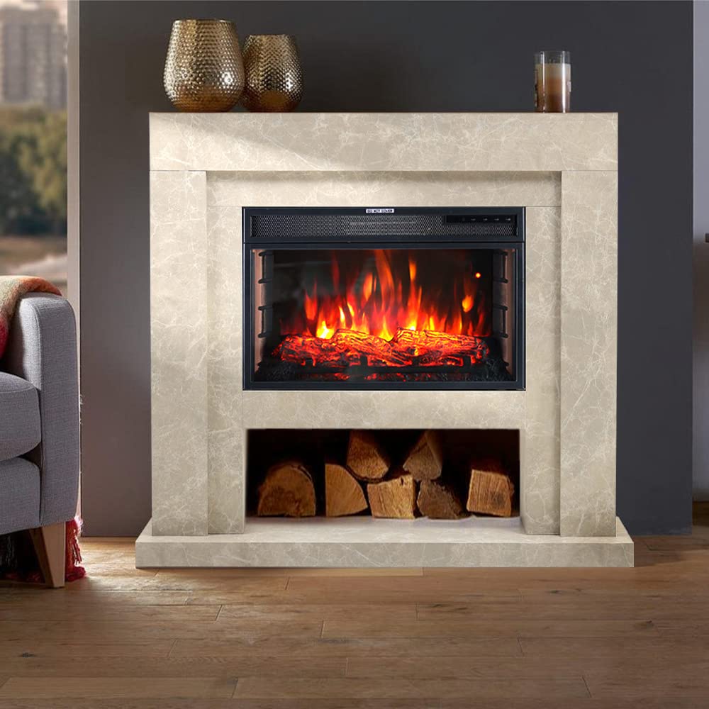 Buy INMOZATA Electric Fire With Surround Free Standing, Realistic LED