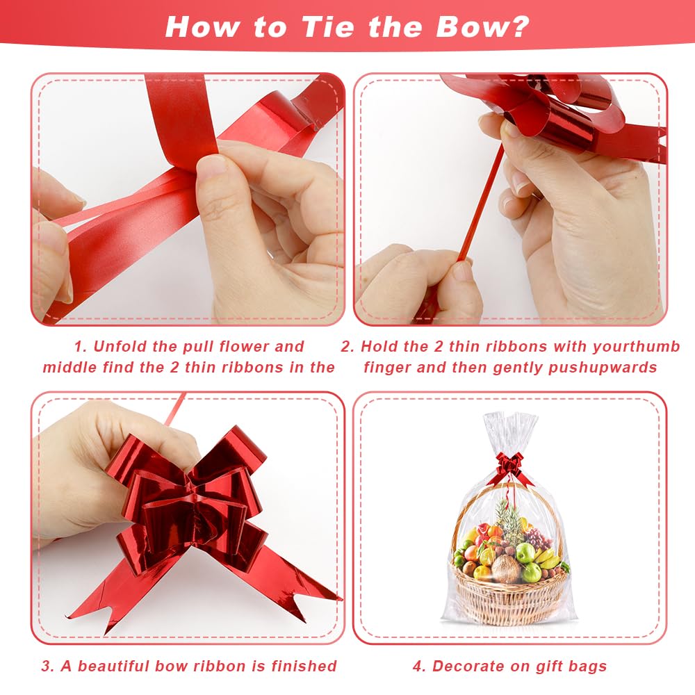 how to tie gift basket bow