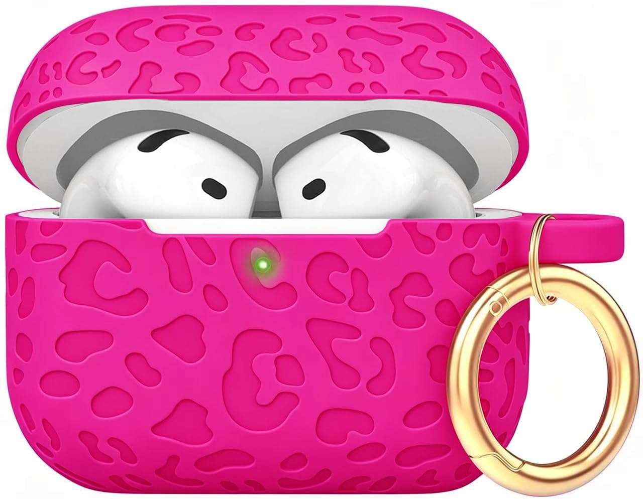 AirPods4 ヒョウ柄ケース付き Amazon | Gawnock レオパードの刻印入りケース AirPods第4世代カバー