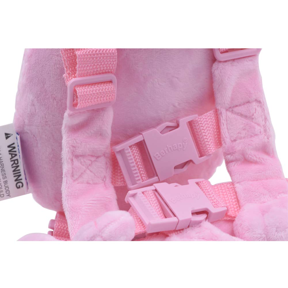 2 en 1 Mono bebé arnés de seguridad mochila niños caminar correa correa correa (rosa perro)
