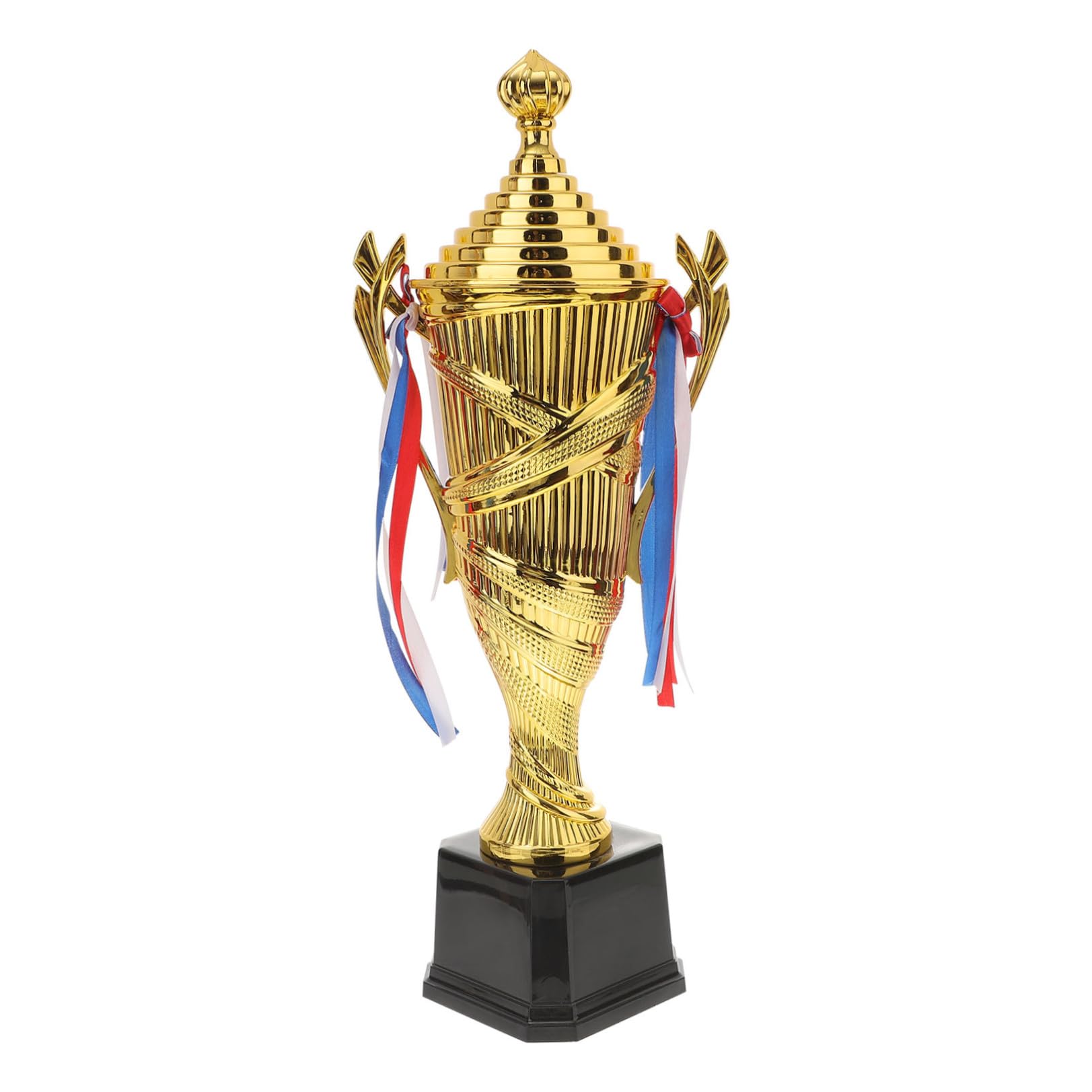 Tofficu Coppa Premio in Plastica Dorata per Tornei Sportivi Targhetta Personalizzabile e Base Sicura, e Adulti