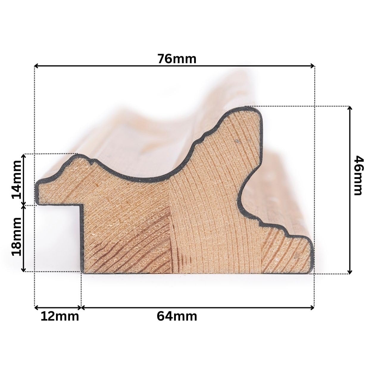 CLAMARO Genua Bilderrahmen Antik Massivholz, 76 mm, Braun Gold, 100x140 cm | aus Fichtenholz, handgefertigt in Wunschmaß, inkl. Acrylglas, HDF-Rückwand und Metall-Aufhänger, für Hoch- und Querformat